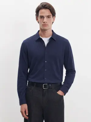 Chemise en coton organique et élasthanne