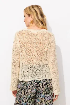 Cardigan court en crochet — photo 4