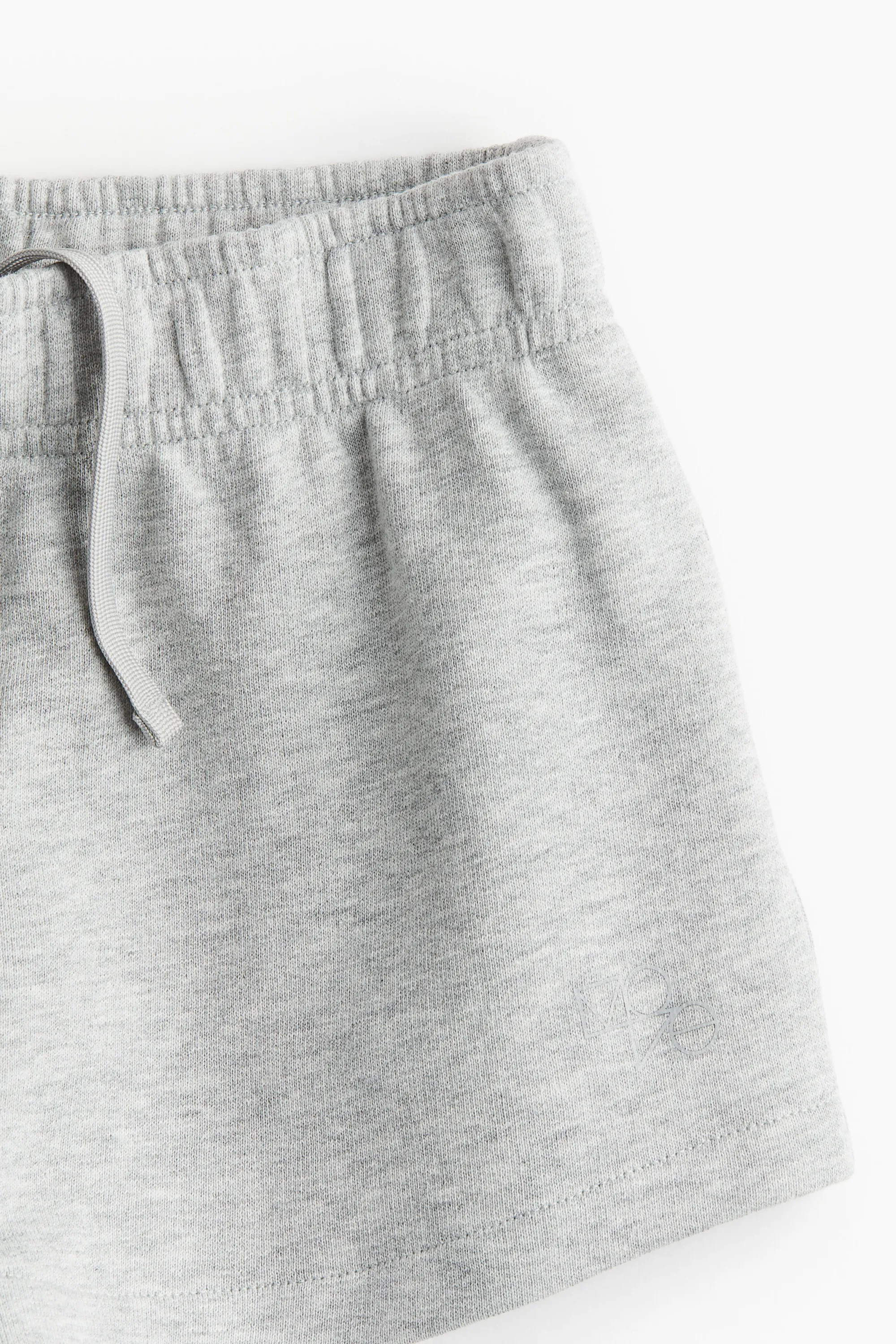 Short de sport en molleton - Gris clair chiné