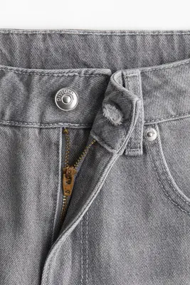 Short High en denim - Gris — photo 1