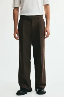 Pantalon chic Loose Fit - Brun kaki — photo 2