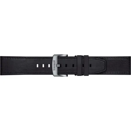 Bracelet cuir noir pour Tissot Touch Connect solar T852047779