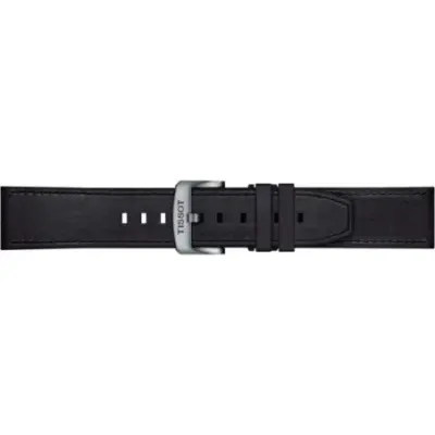 Bracelet cuir noir pour Tissot Touch Connect solar T852047779