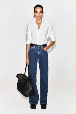 CHEMISE CLASSIQUE EN POPELINE DE COTON - BLANC — photo 2