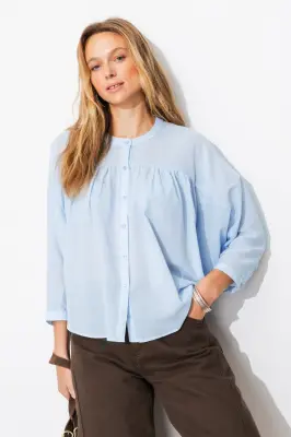 Chemise bouffante unie Femme — photo 2