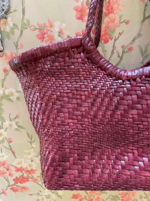 Nouveau ! DRAGON DIFFUSION Sac Nantucket Big Optical Bordo — photo 2