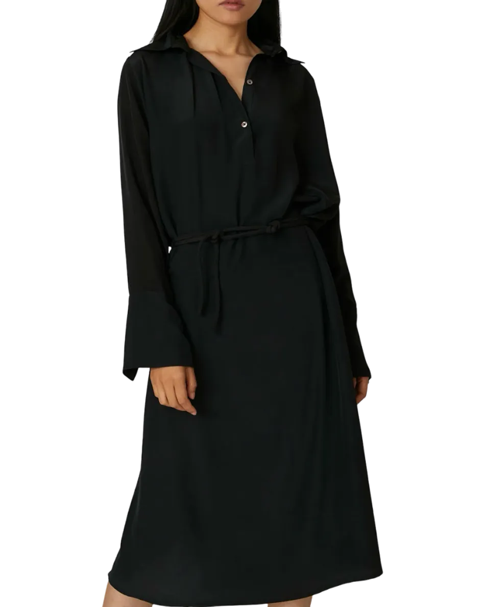 Robe en soie Byrds - Blue black