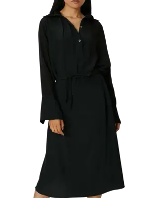 Robe en soie Byrds - Blue black — photo 1