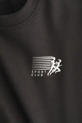 Sweat avec motif imprimé - Gris foncé/Sport Club — photo 5