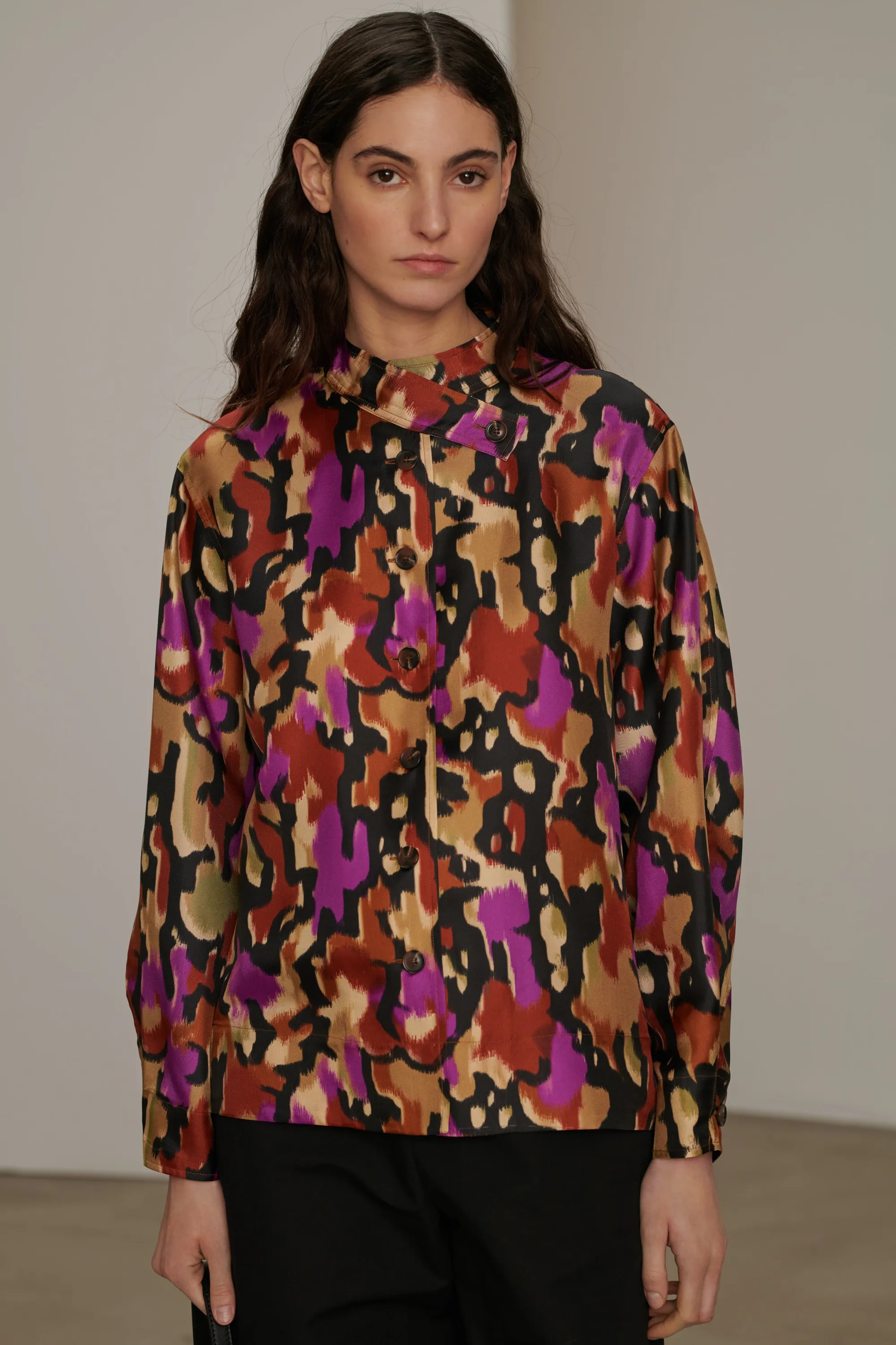 CHEMISE CALYPSO NOISETTE/FUCHSIA