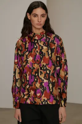 CHEMISE CALYPSO NOISETTE/FUCHSIA