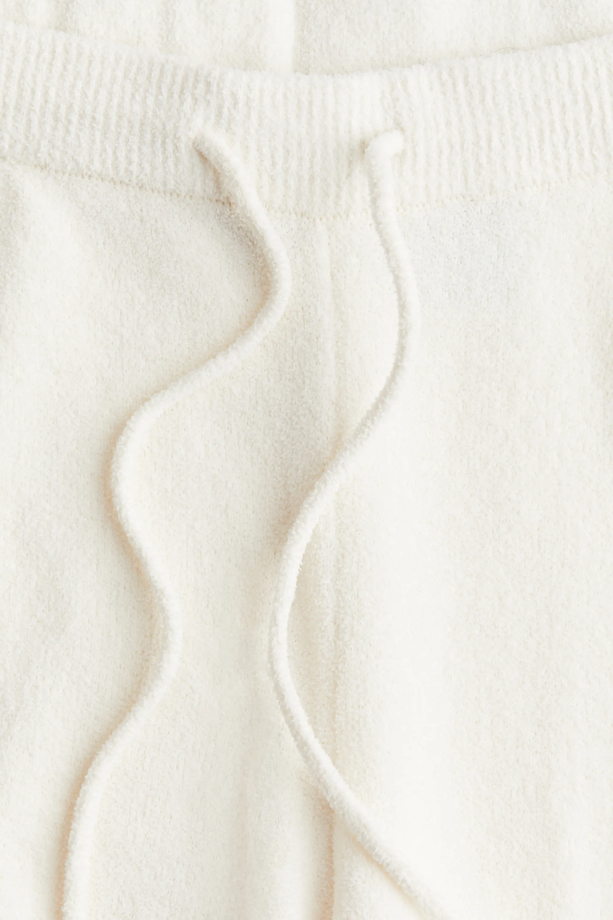 Pantalon en fil chenille - Crème