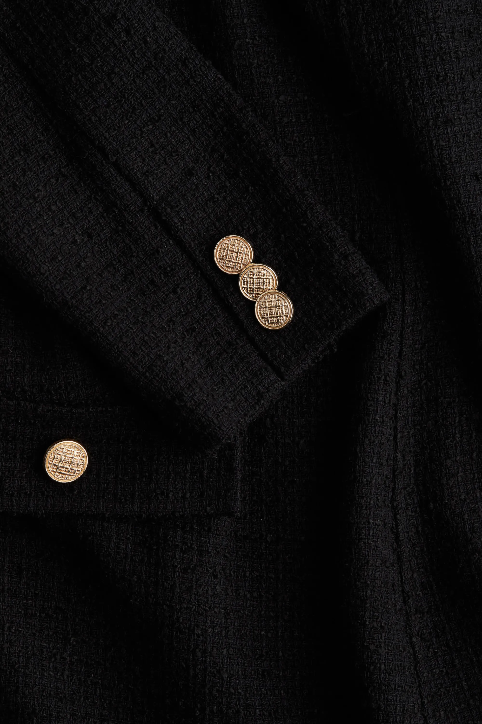 Robe en tissu bouclette - Noir