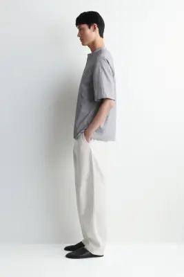 CHEMISE À MANCHES COURTES ET COL OFFICIER - BLEU / BLANC / RAYURES — photo 1