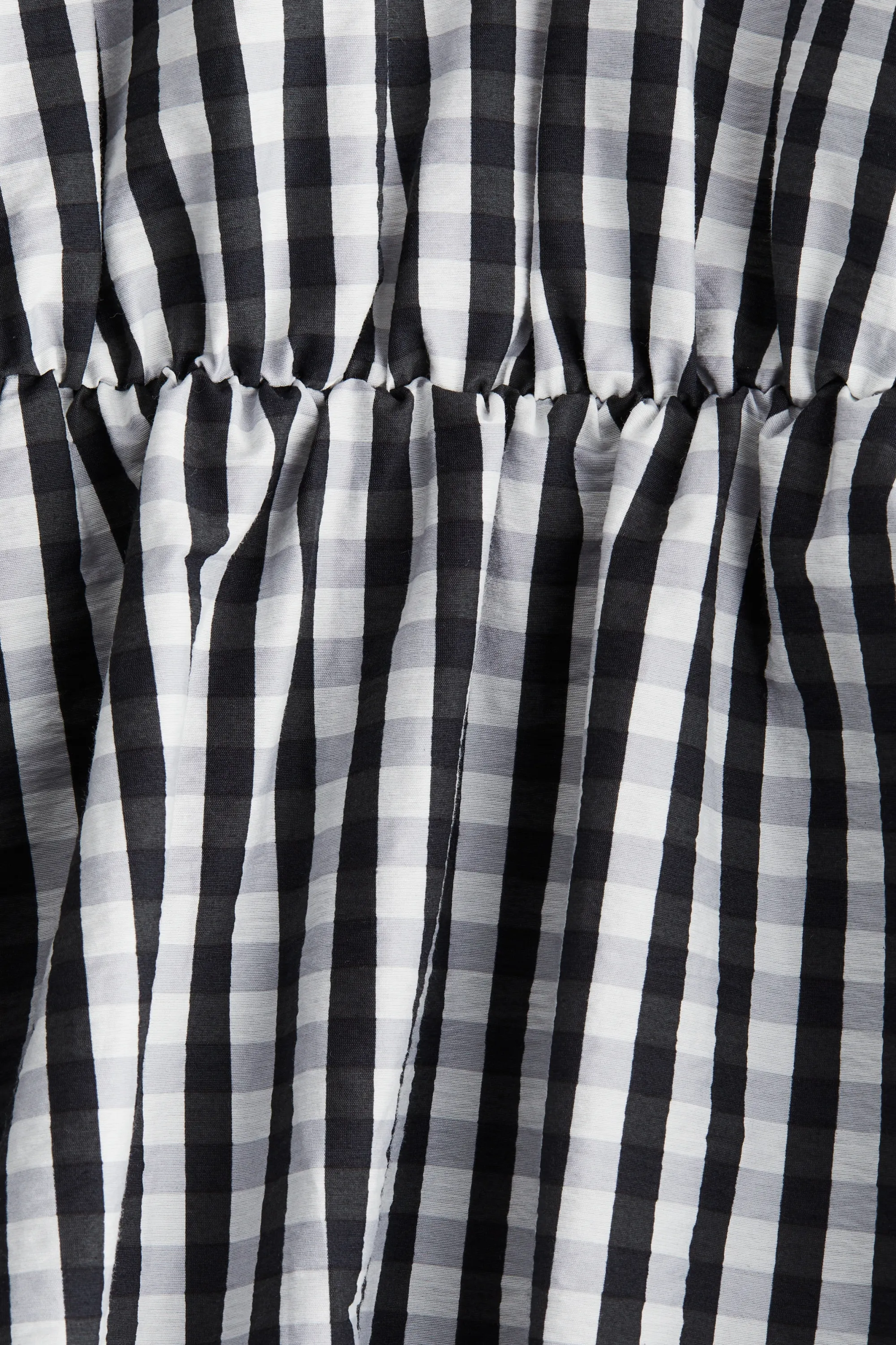 Robe avec jupe à effet boule - Noir/vichy