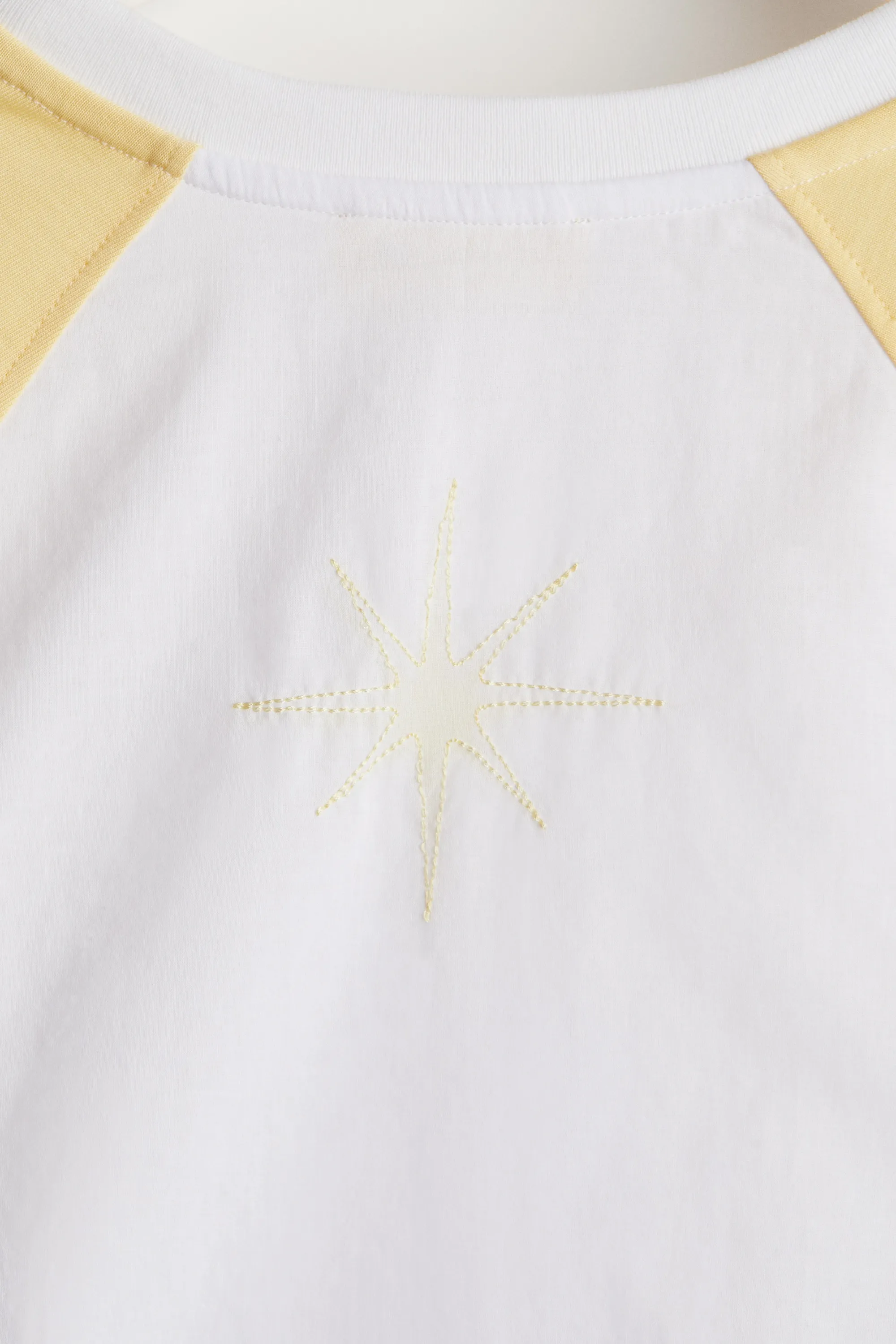 Top double épaisseur - Blanc/jaune clair