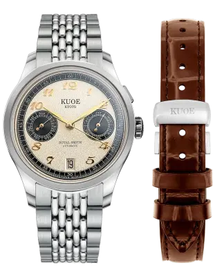 KUOE ROYAL SMITH 90-010 PANDA X GRAINY FINISH DIAL / BOR BRACELET / EXHIBITION CASEBACK — photo 1