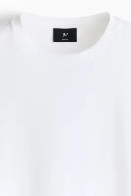 T-shirt Regular Fit en coton pima - Blanc — photo 4