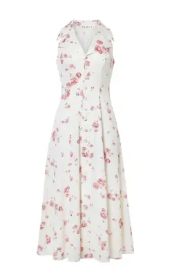 Clarice Halter Top Dress - Peony print — photo 5