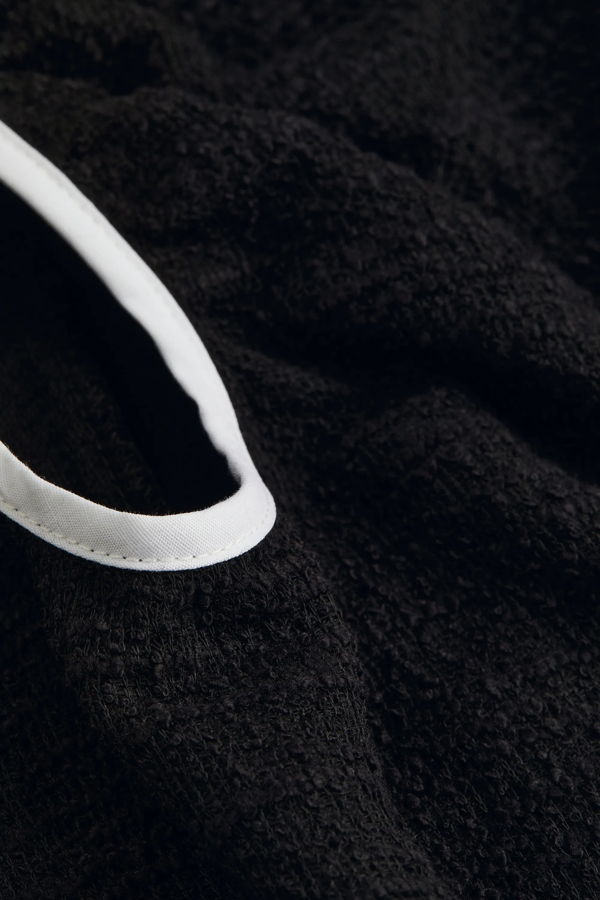 Robe en bouclette avec fente goutte d'eau - Noir/blanc