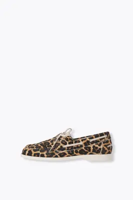 Chaussures bateau léopard cuir — photo 2
