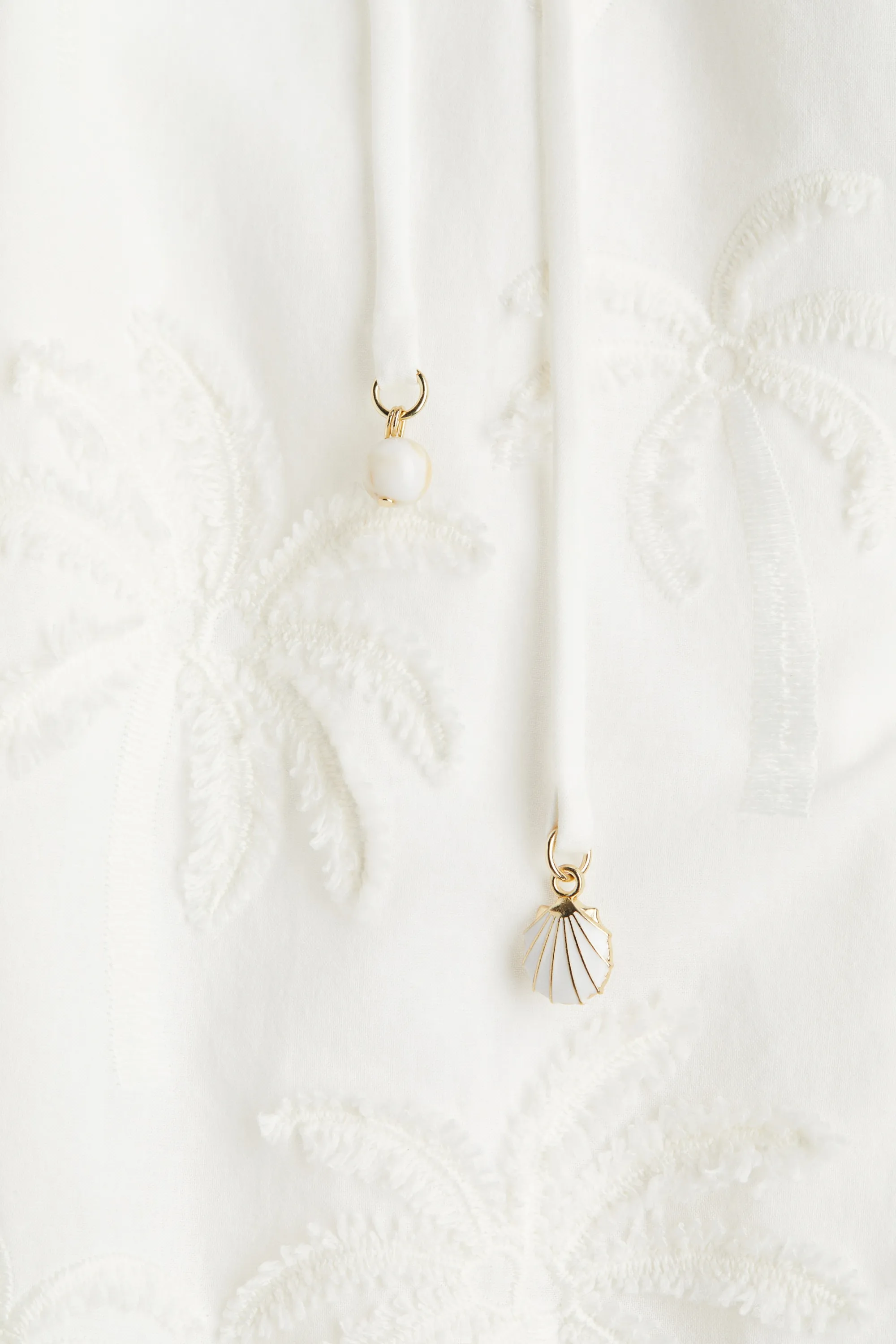 Robe tunique brodée - Blanc