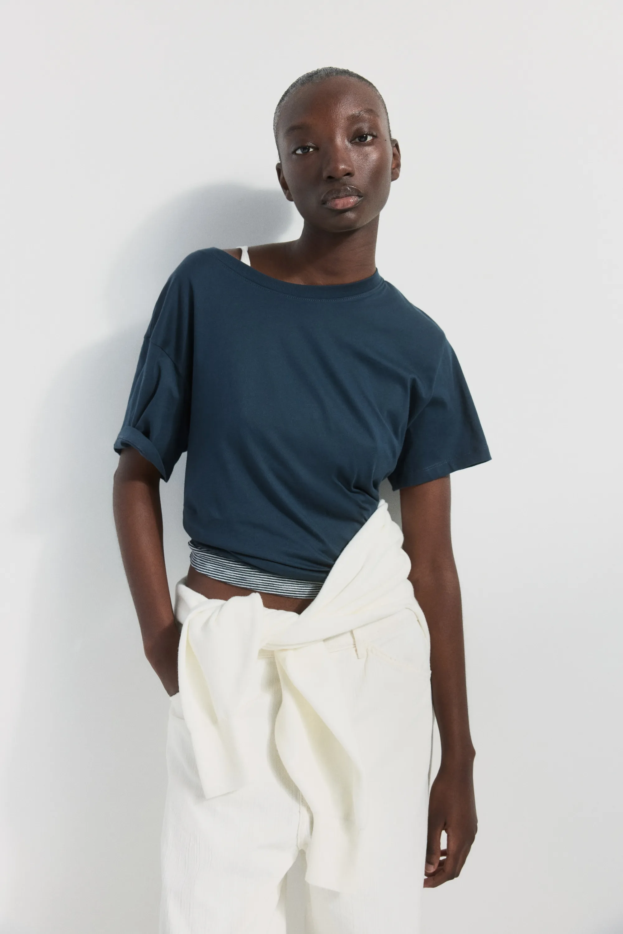 T-shirt en coton - Bleu canard