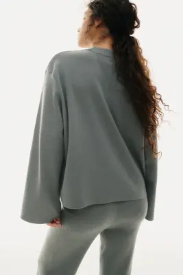 Pull oversize - Vert ancien foncé — photo 3