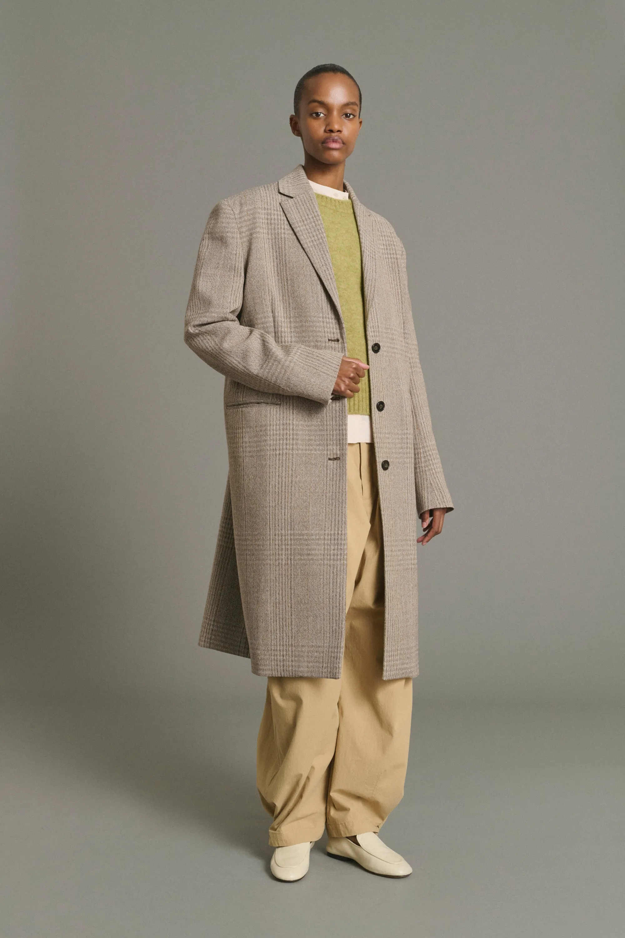 MANTEAU LINCOLN MARRON/BEIGE