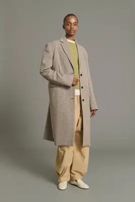 MANTEAU LINCOLN MARRON/BEIGE — photo 1