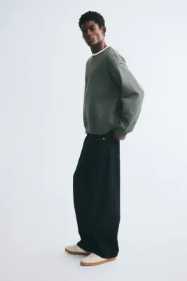 Sweat Loose Fit - Vert kaki foncé — photo 4