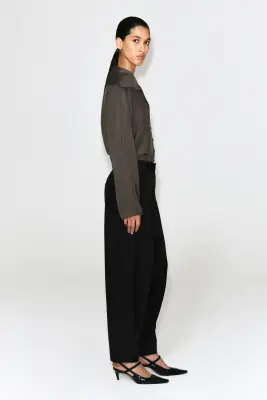 PANTALON BALLON À PLIS - NOIR — photo 3