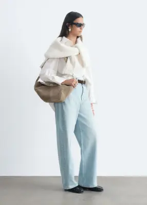 Chemise oversize en coton - Blanc — photo 3