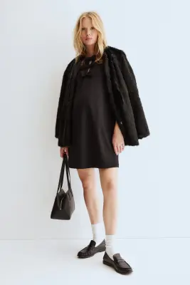 MAMA Robe droite avec nœuds - Noir — photo 3