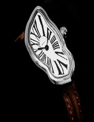 LAPHONT MELTING WATCH SMALL SILVER BLACK STRAP — photo 3