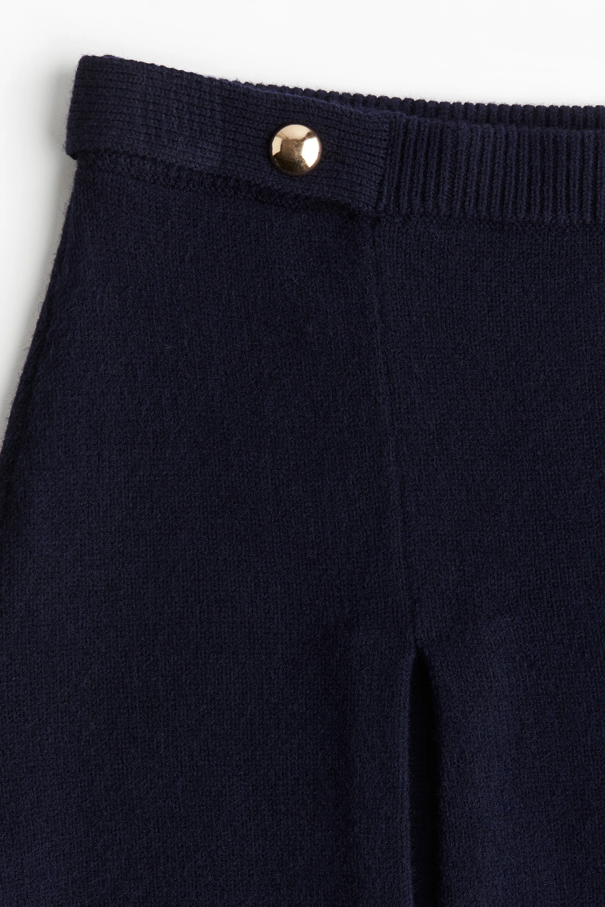 Jupe trapèze en maille - Bleu marine