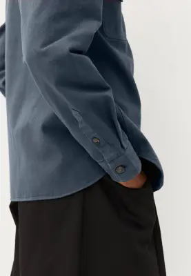 La surchemise en twill - Bleu acier — photo 4