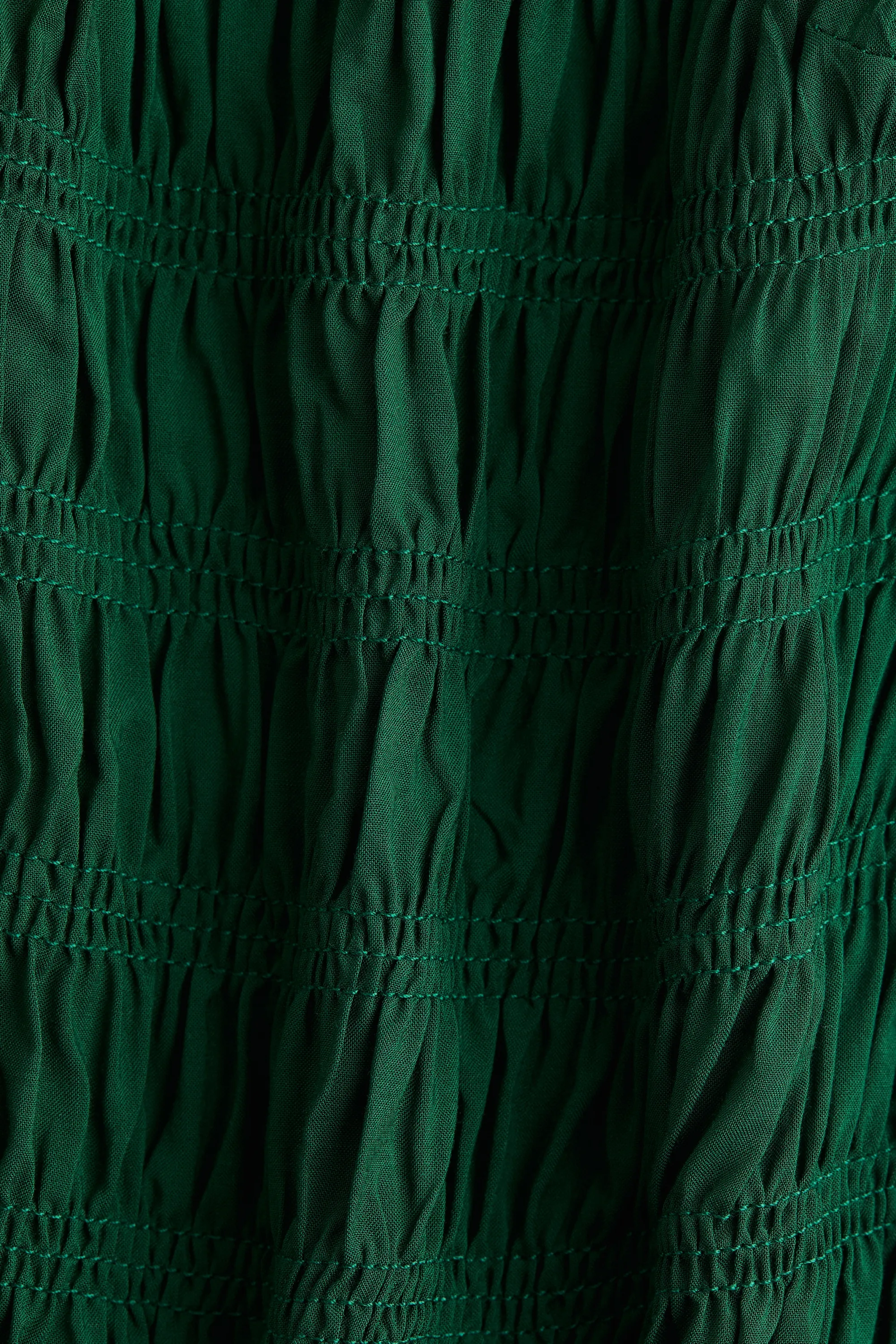 Top smocké - Vert foncé