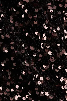 MAMA Robe à sequins avec nœud - Marron foncé — photo 4