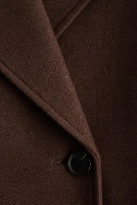 Manteau à fermeture croisée - Marron foncé — photo 4
