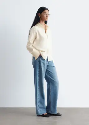 Chemise décontractée en soie - Couleur crème — photo 4