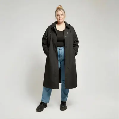 Trench imperméable unisexe noir – Fudoon — photo 4