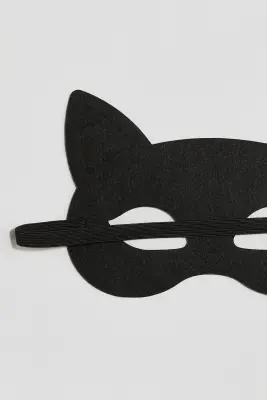 Masque de déguisement de chat - Noir/chat — photo 2