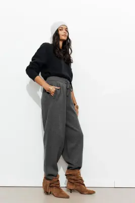 Pantalon balloon en maille — photo 2