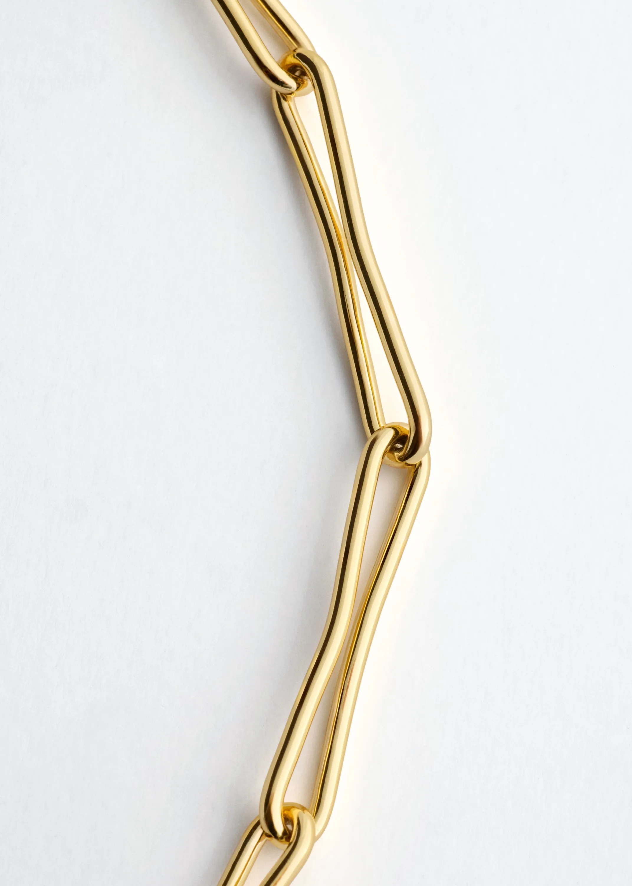 Collier en chaîne en laiton poli - Doré