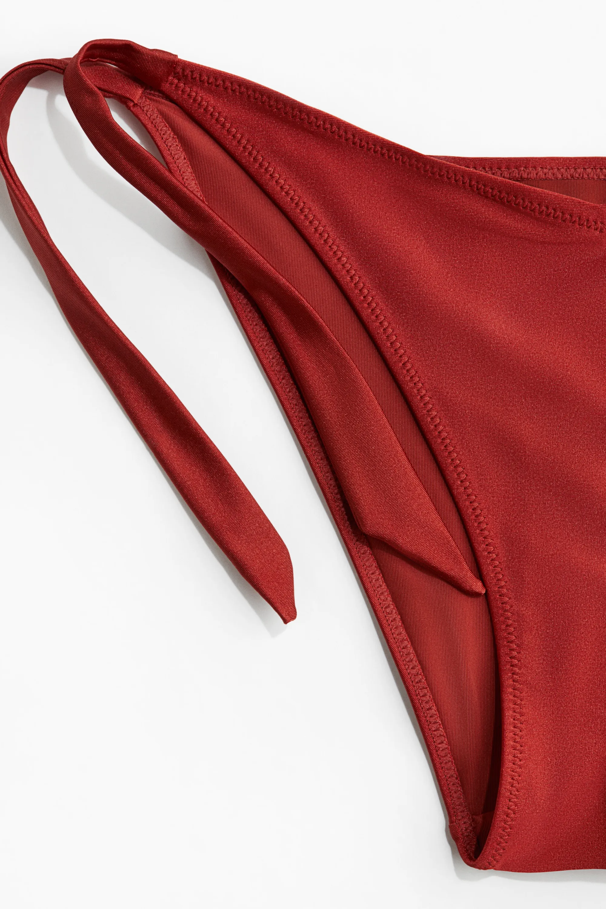 Bas de maillot Tanga à nouer - Rouge rouille