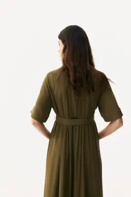 MAMA Robe chemise Before & After - Vert kaki — photo 2