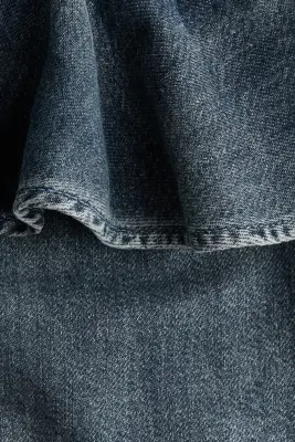 Jupe volantée en denim - Bleu denim foncé — photo 4