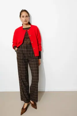 BILLY pantalon large carreaux — photo 3