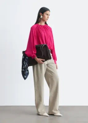 Blouse froncée - Rose — photo 3